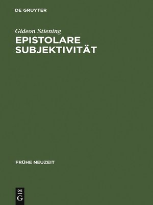 cover image of Epistolare Subjektivität